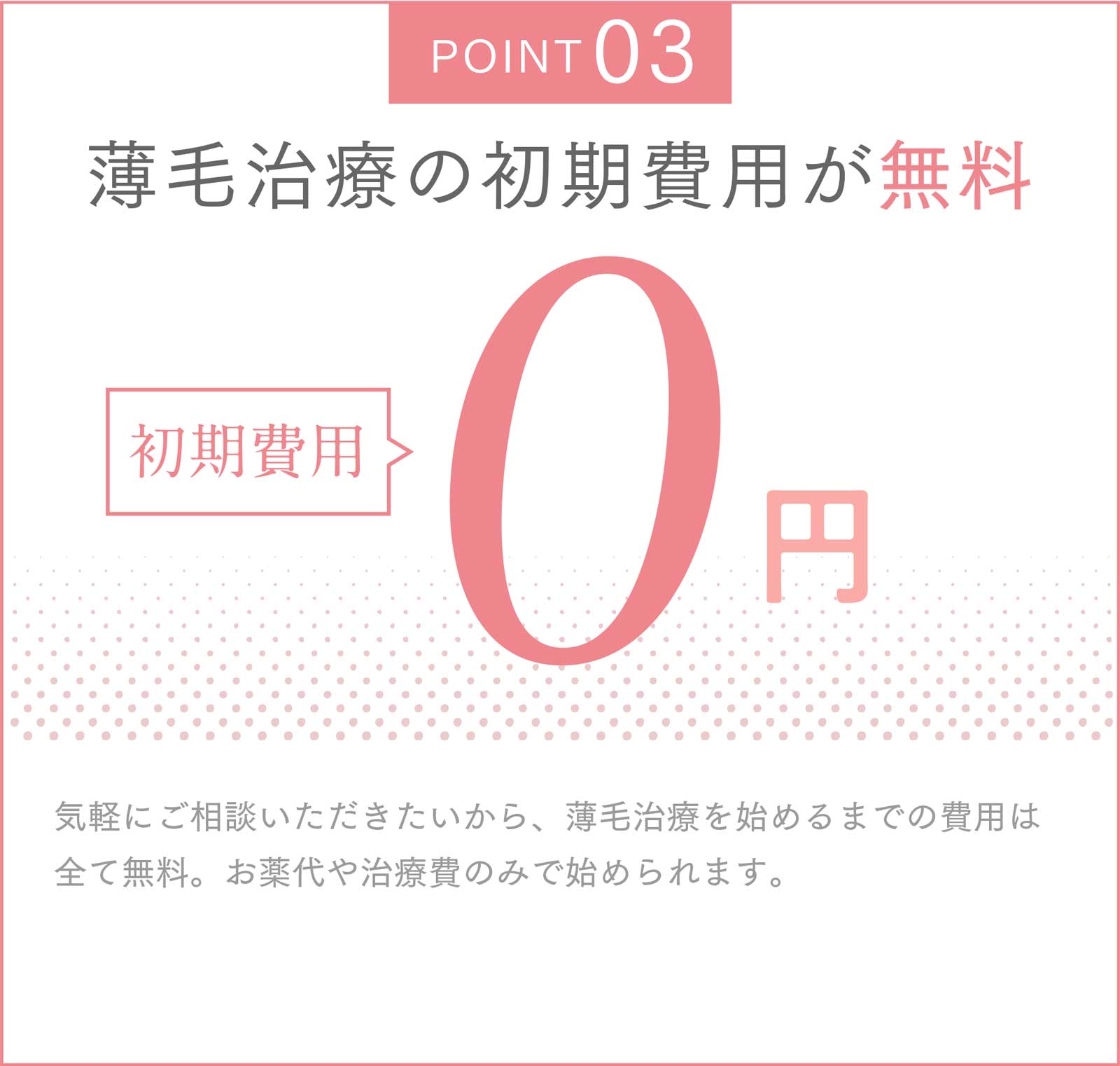 薄毛治療の初期費用が無料