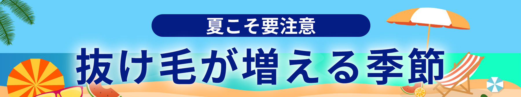 夏こそ要注意　夏は抜け毛の季節