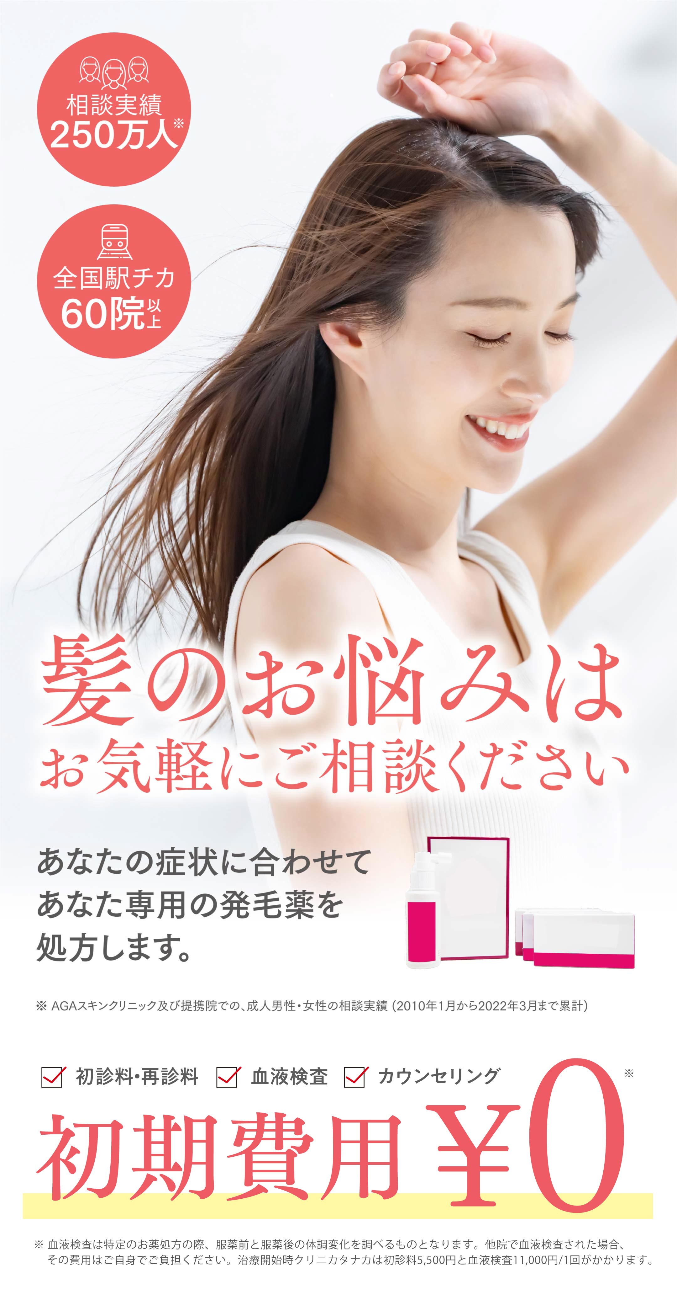 髪のお悩みはお気軽にご相談ください あなたの症状に合わせてあなた専用の発毛薬を処方します。