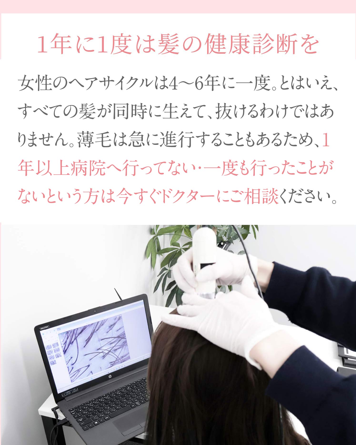 1年に1度は髪の健康診断を