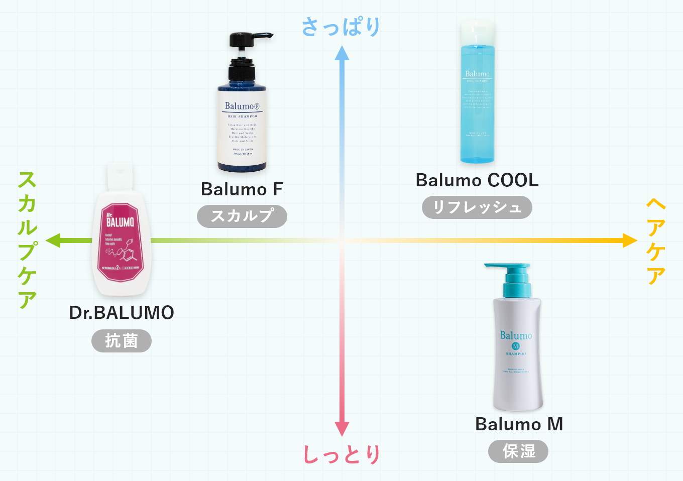 育毛シャンプーマトリクス図